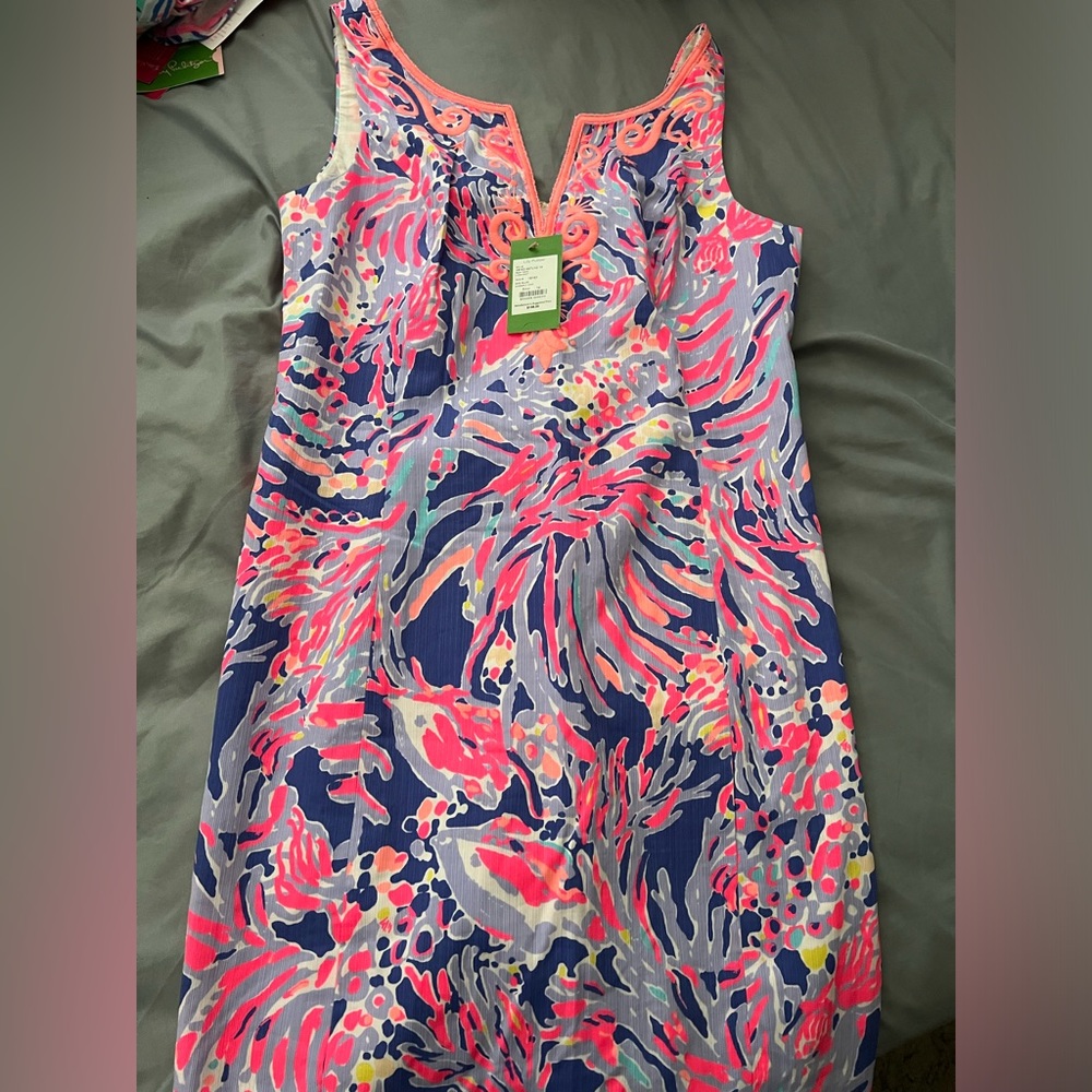 Lilly Pulitzer Lyssa Shift Shrimply Chic 14 nwt neon